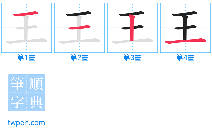 “「王」的筆畫”