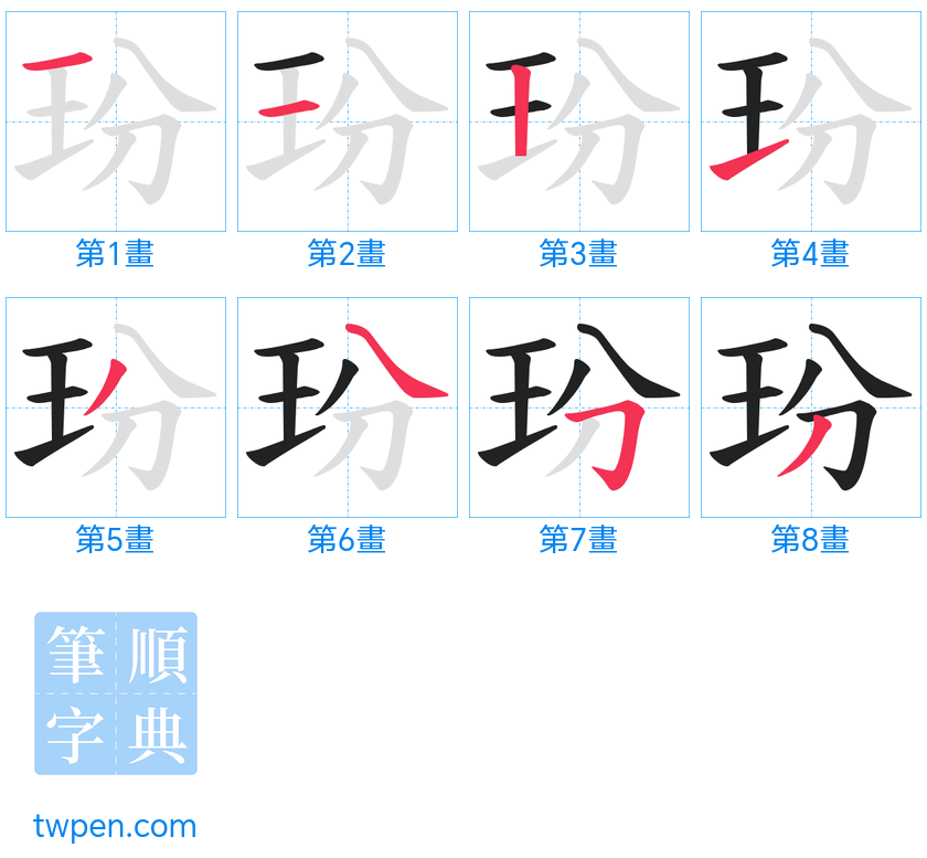 “「玢」的筆畫”