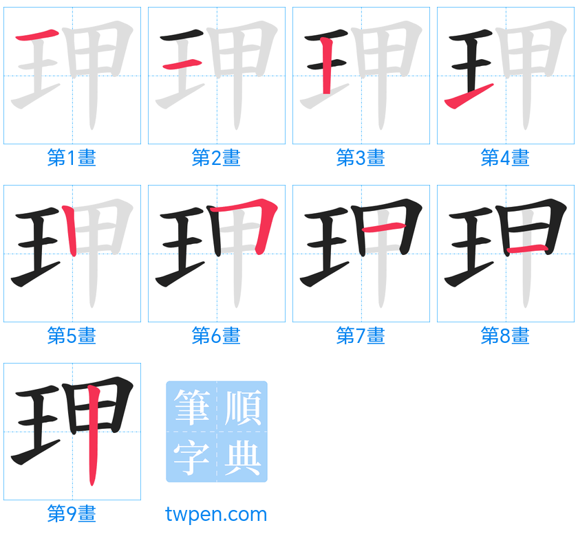 “「玾」的筆畫”