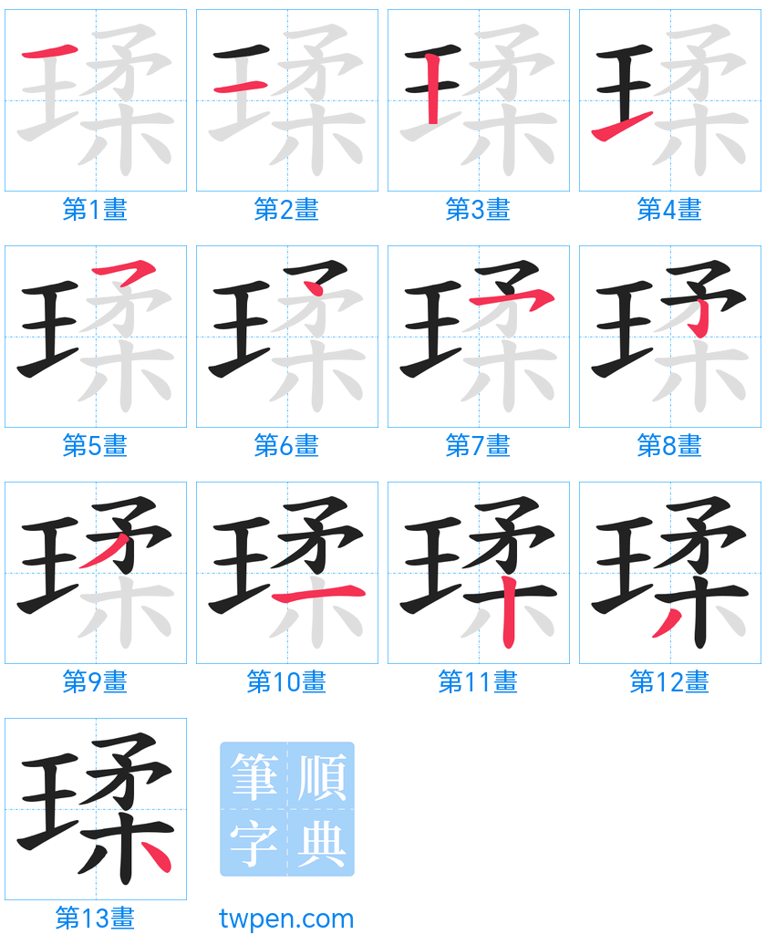 “「瑈」的筆畫”