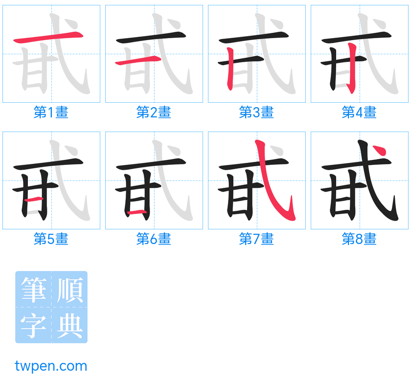 “「甙」的筆畫”