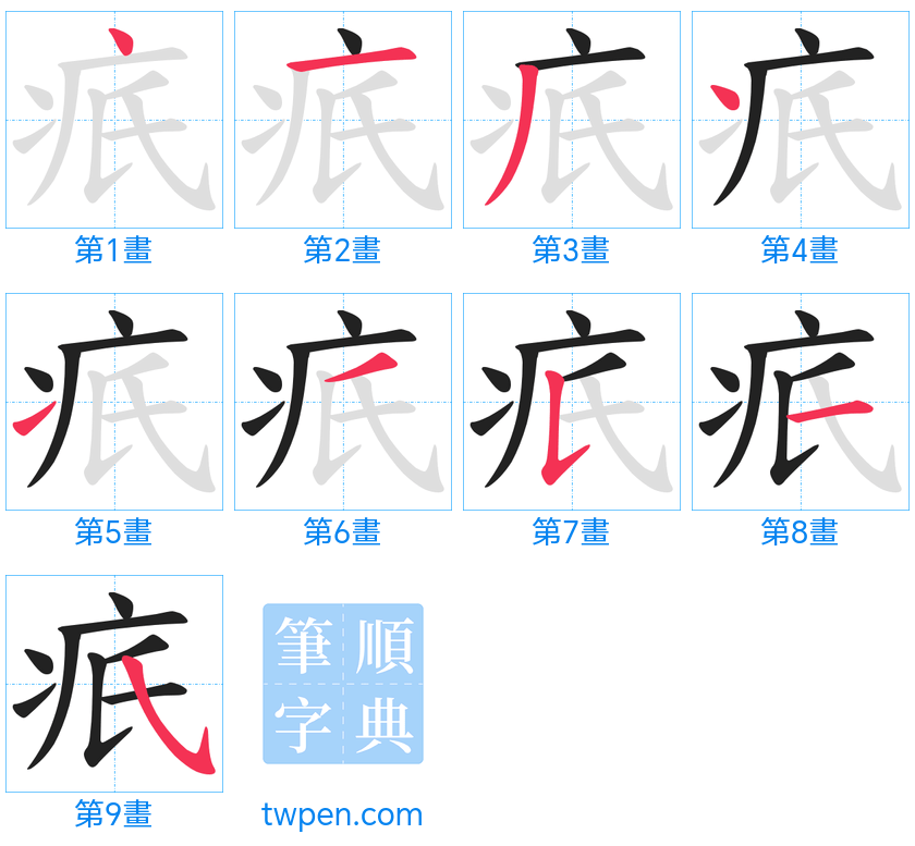 “「疧」的筆畫”