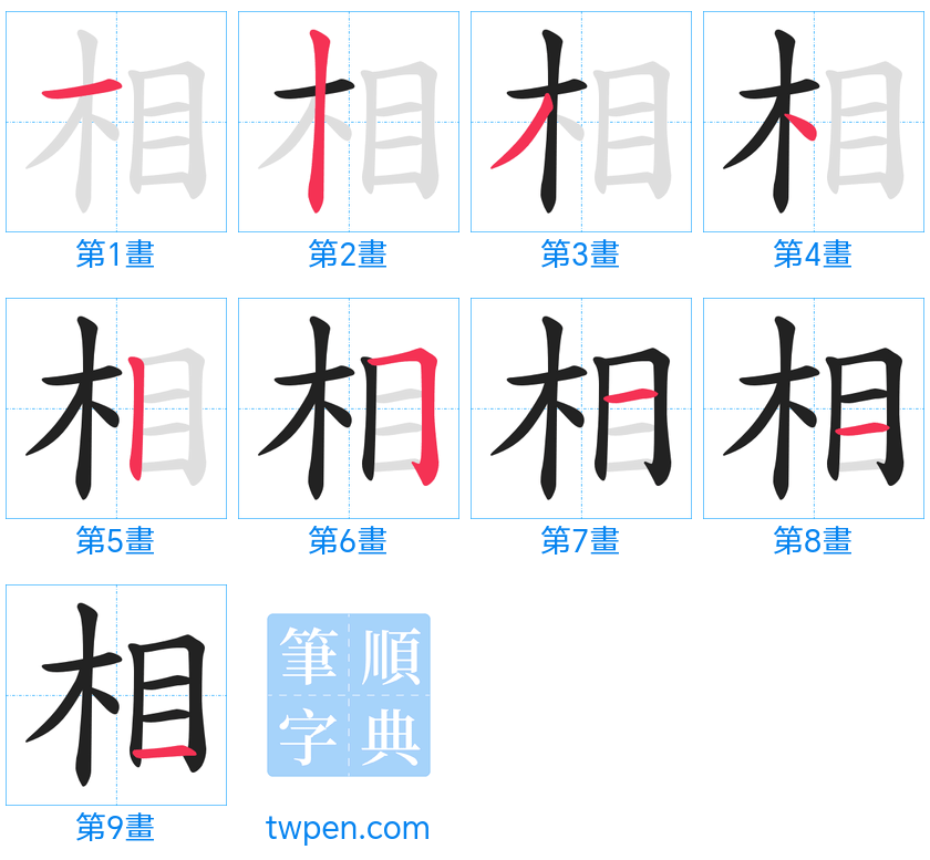 “「相」的筆畫”