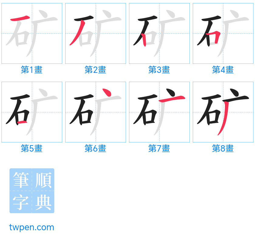 “「矿」的筆畫”