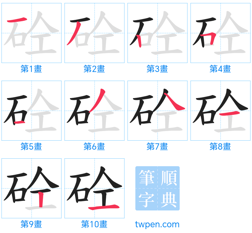 “「砼」的筆畫”