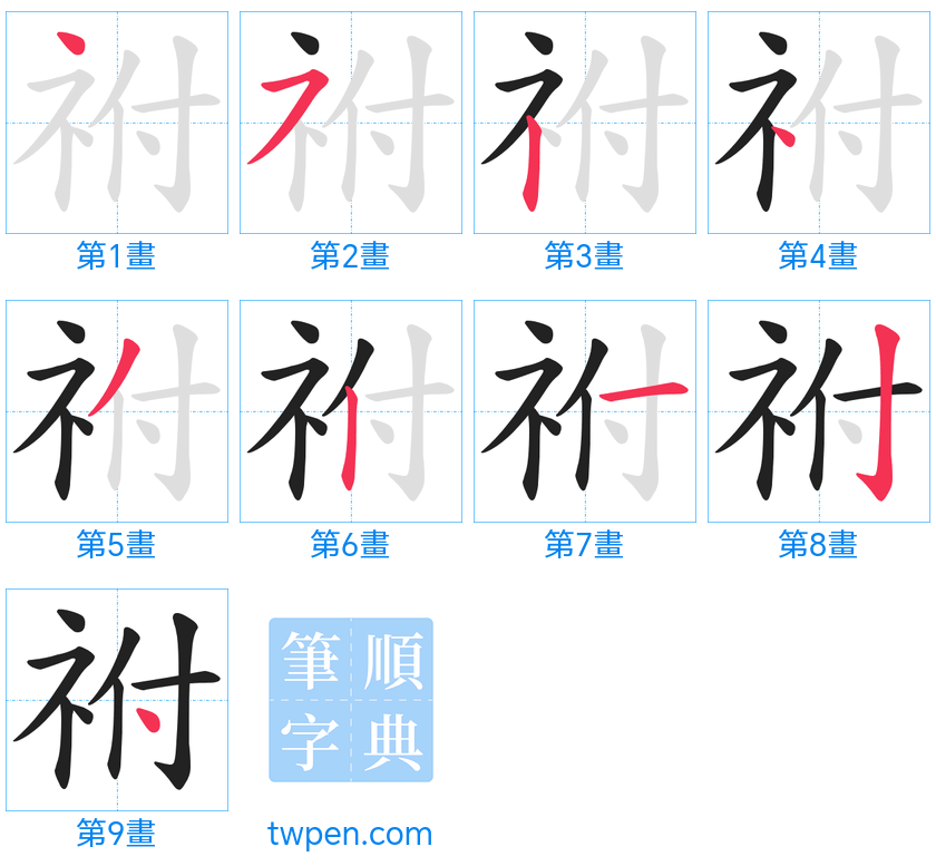 “「祔」的筆畫”