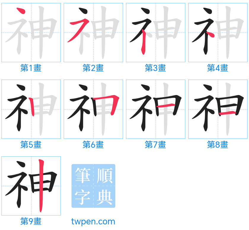 “「神」的筆畫”