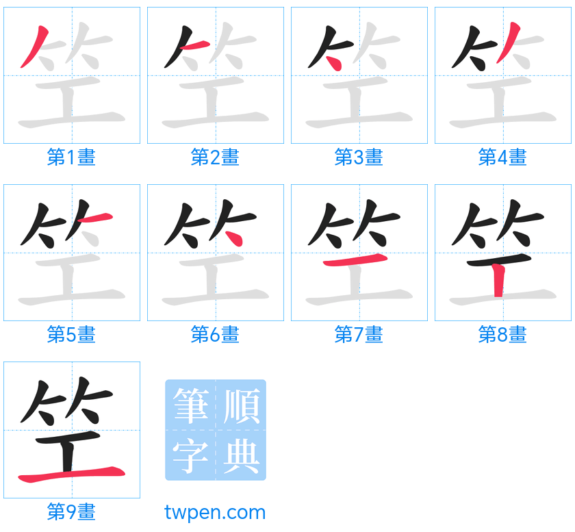 “「笁」的筆畫”