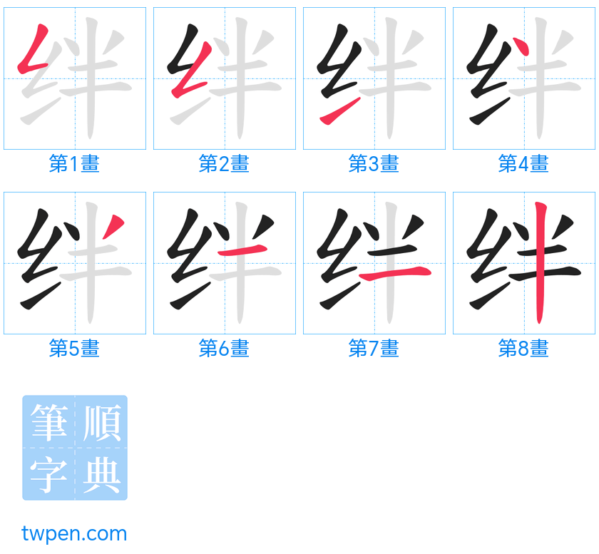 “「绊」的筆畫”