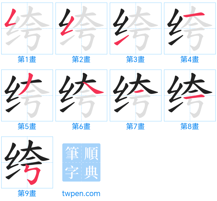 “「绔」的筆畫”