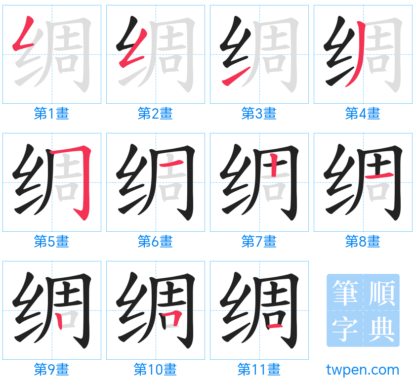 “「绸」的筆畫”