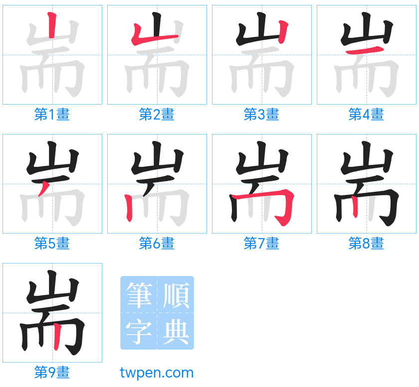 “「耑」的筆畫”