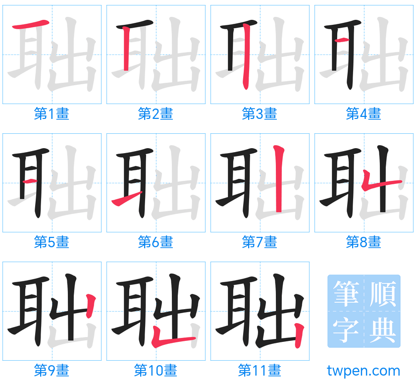 “「聉」的筆畫”