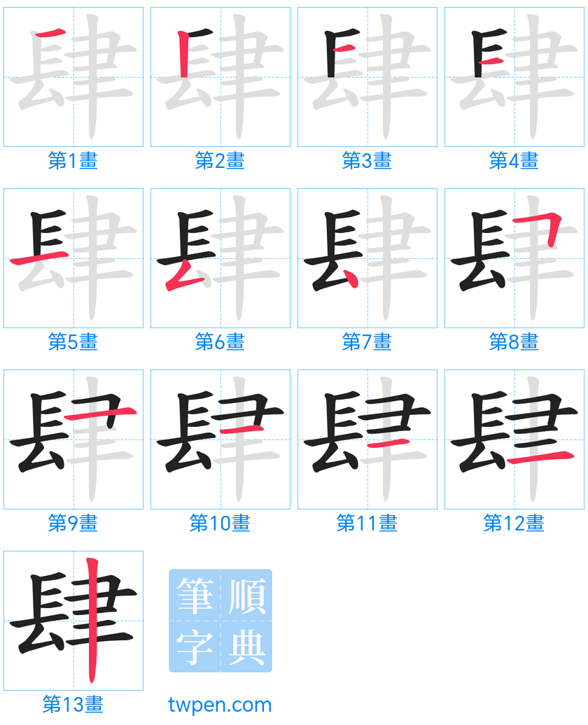 “「肆」的筆畫”