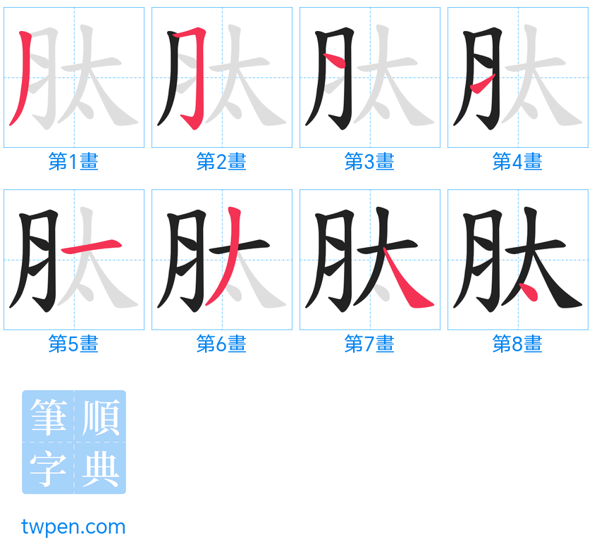 “「肽」的筆畫”