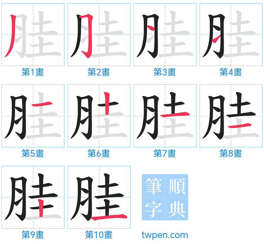 “「胿」的筆畫”