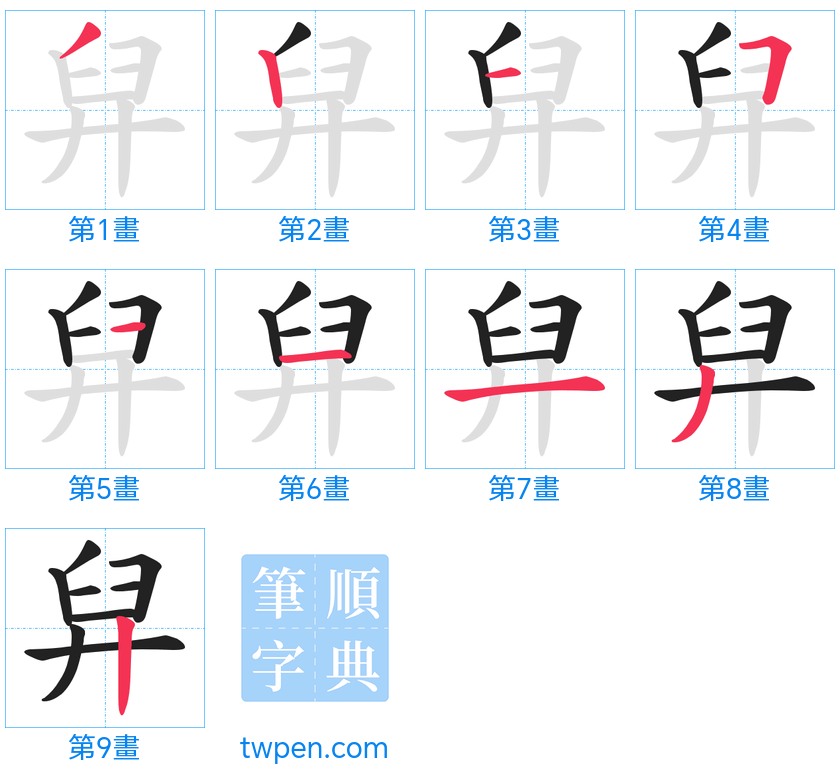 “「舁」的筆畫”