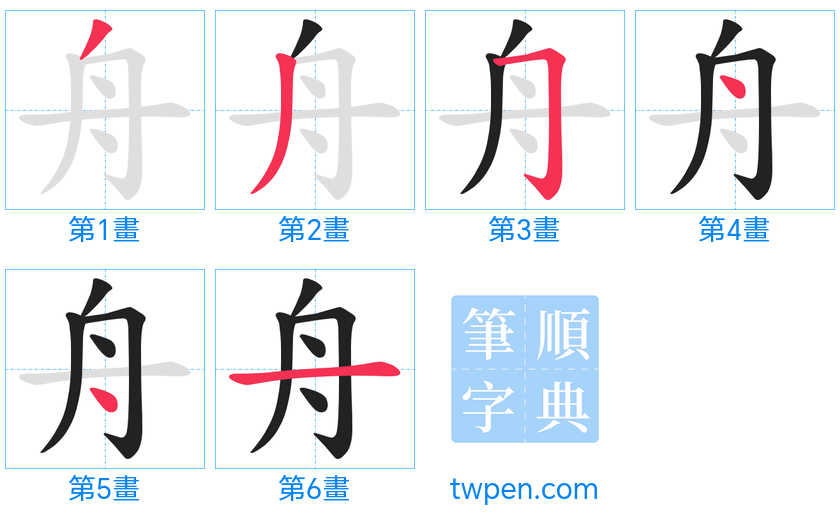 “「舟」的筆畫”