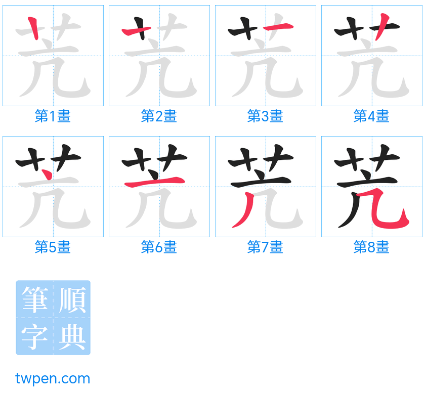 “「苀」的筆畫”