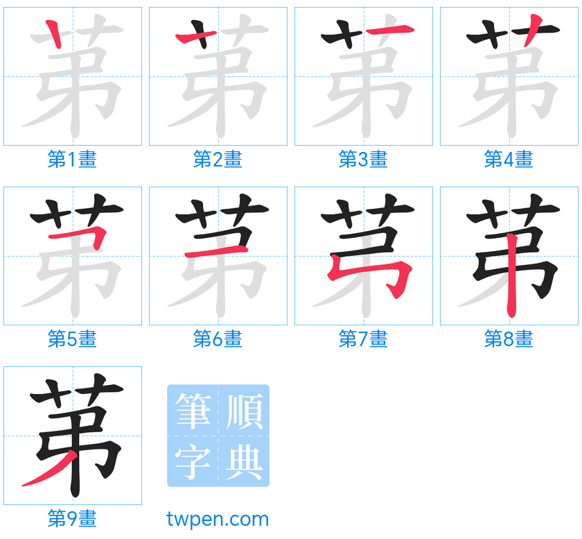 “「苐」的筆畫”