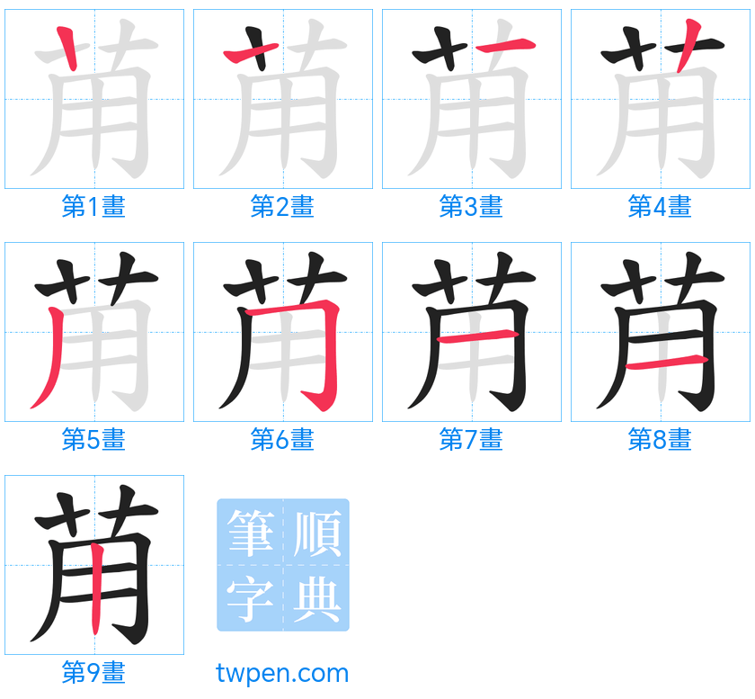 “「苚」的筆畫”