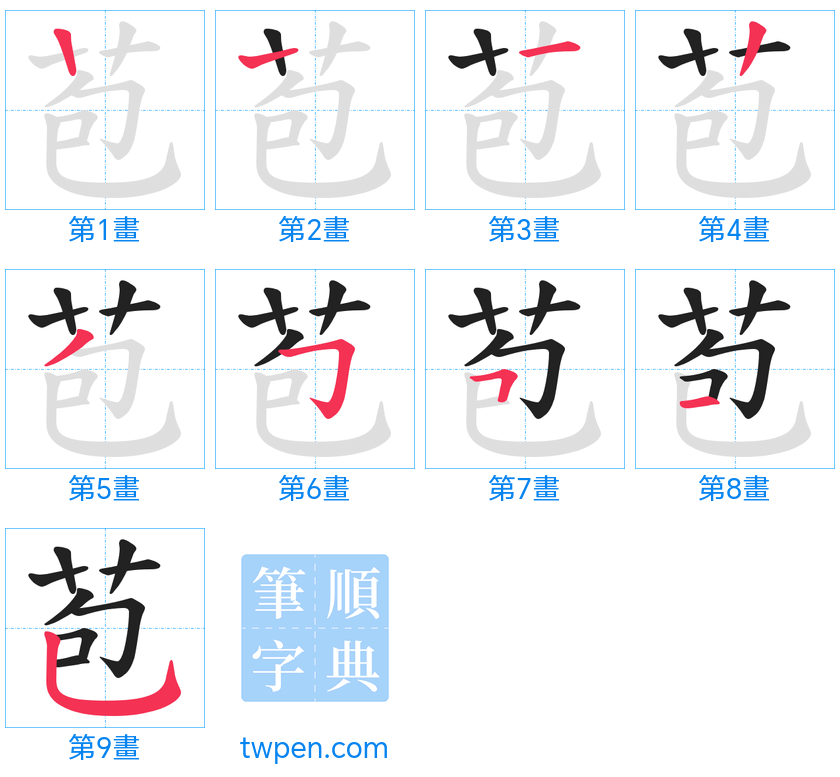 “「苞」的筆畫”