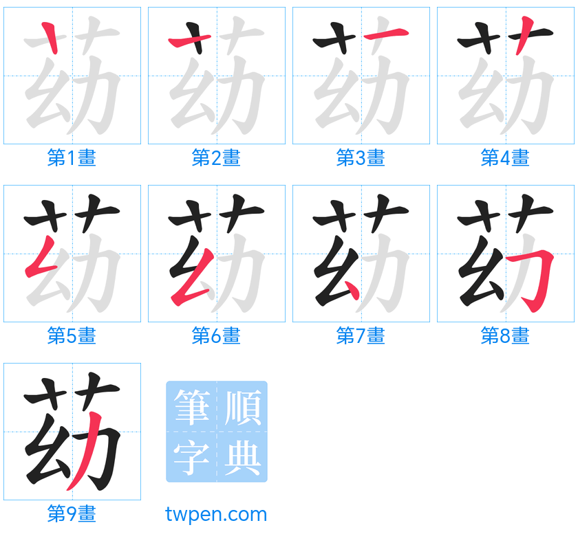 “「苭」的筆畫”