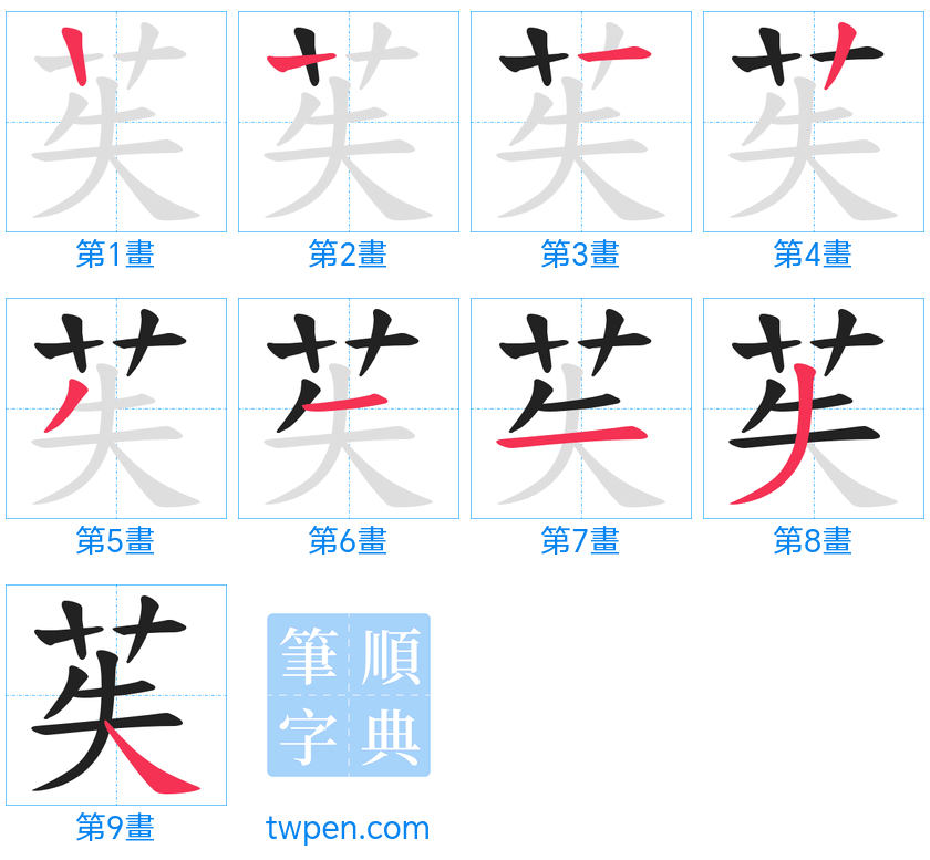 “「苵」的筆畫”