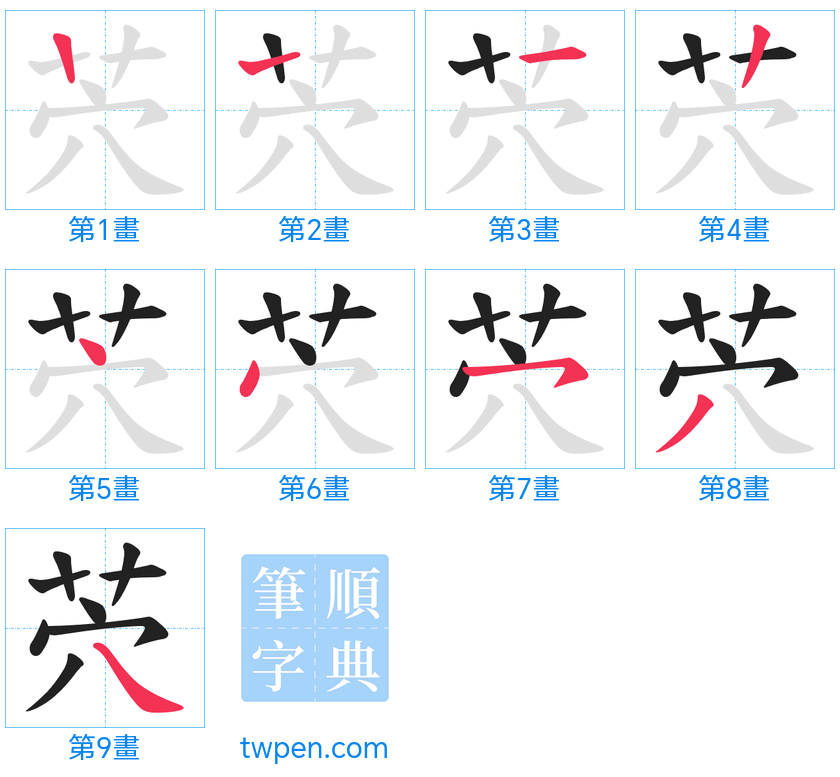 “「茓」的筆畫”