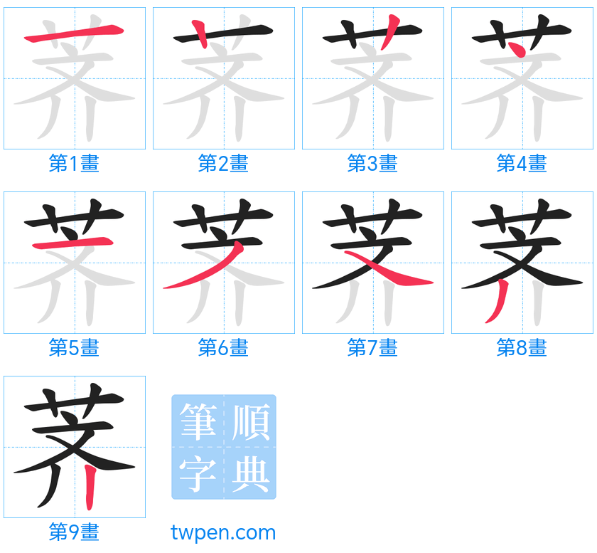 “「荠」的筆畫”