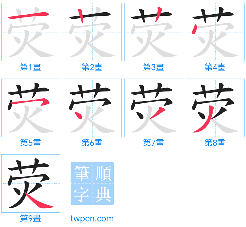 “「荧」的筆畫”