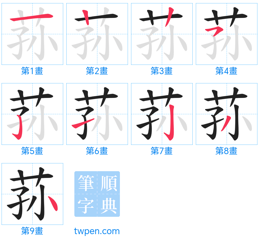 “「荪」的筆畫”