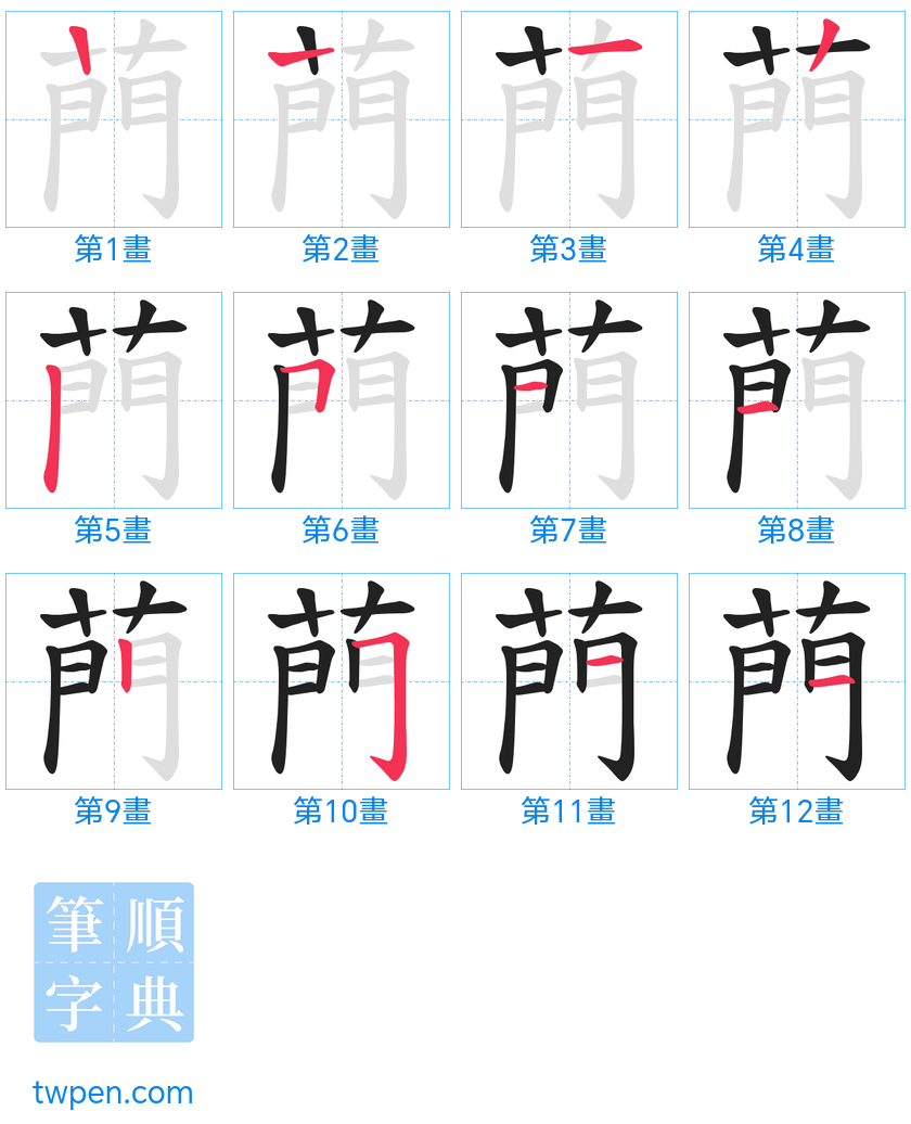 “「菛」的筆畫”