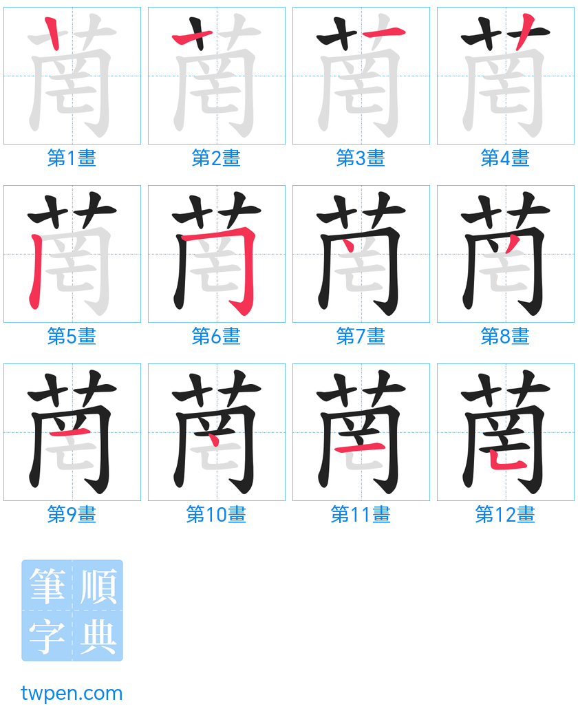 “「菵」的筆畫”