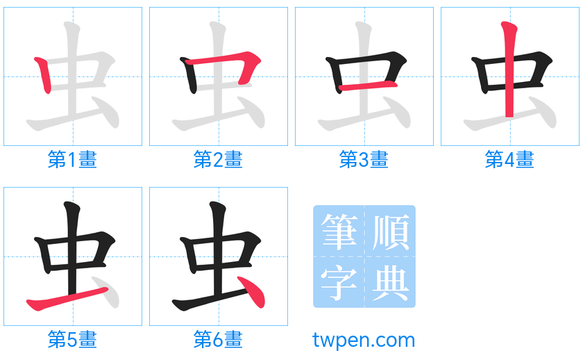 “「虫」的筆畫”