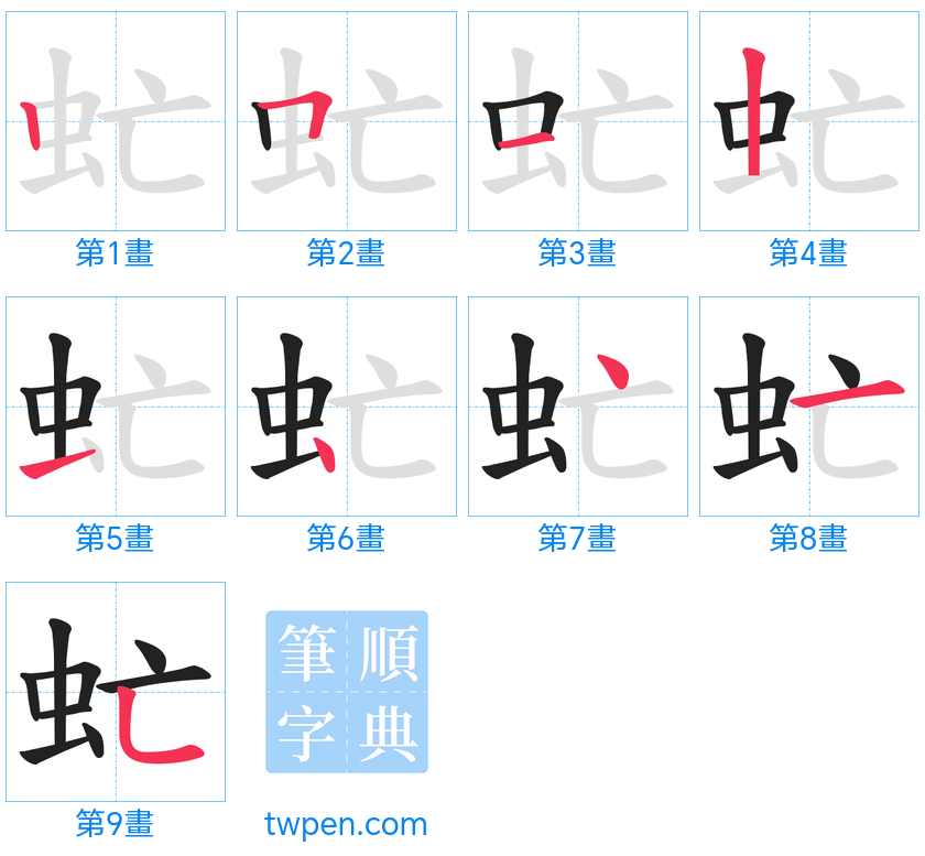 “「虻」的筆畫”