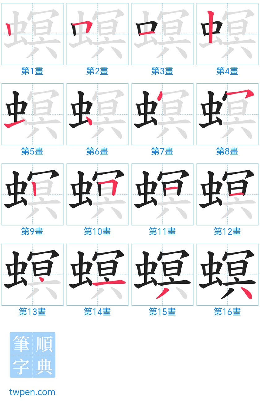 “「螟」的筆畫”