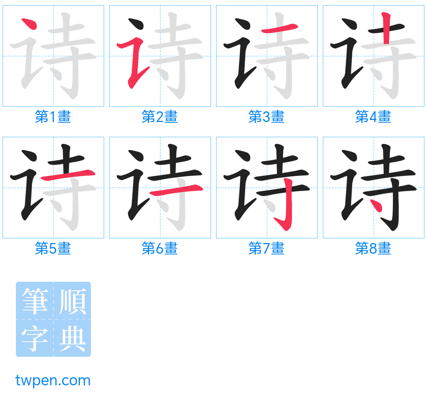 “「诗」的筆畫”