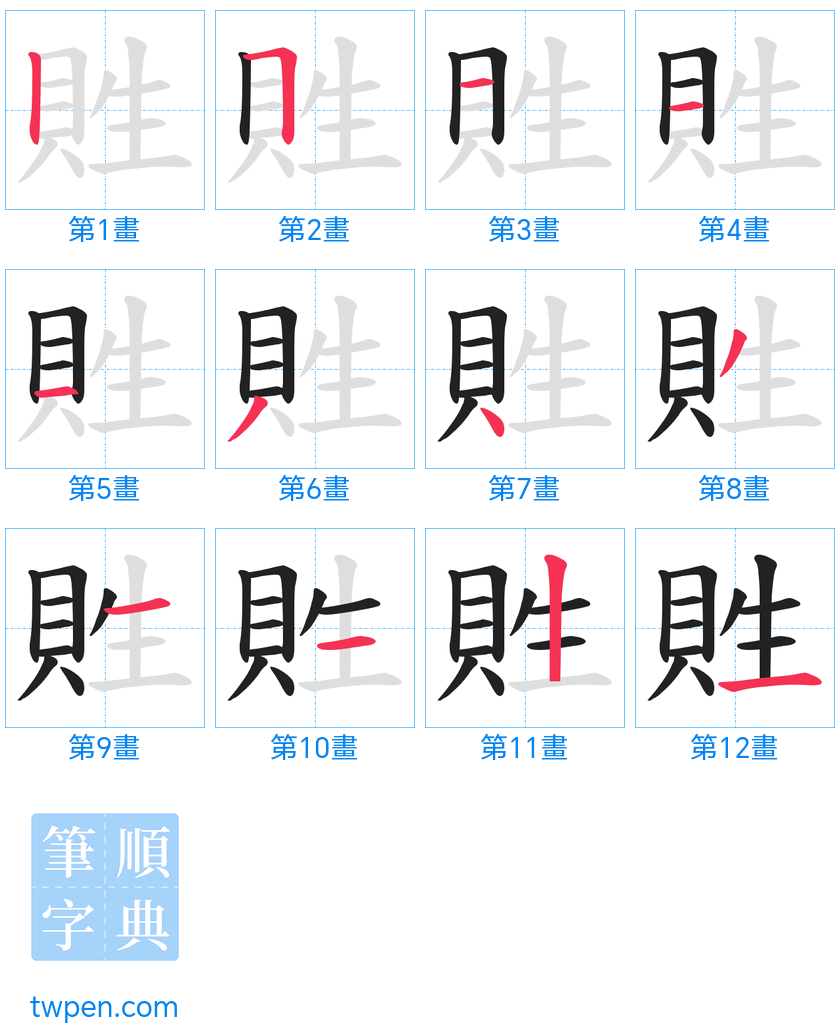 “「貹」的筆畫”