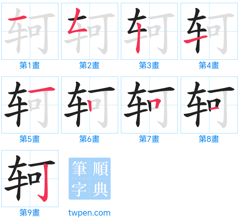 “「轲」的筆畫”