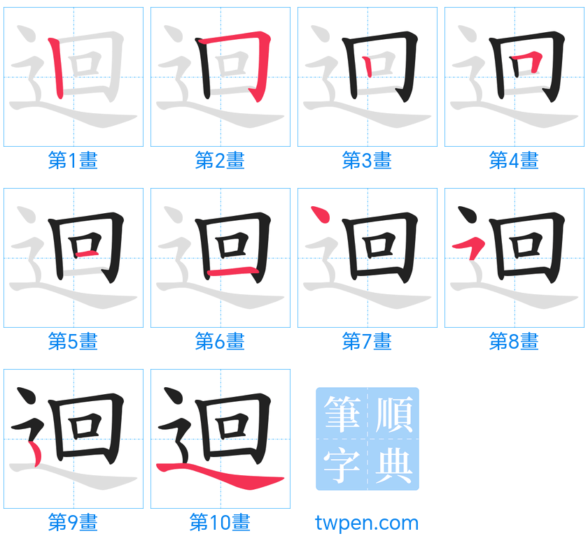 “「迴」的筆畫”