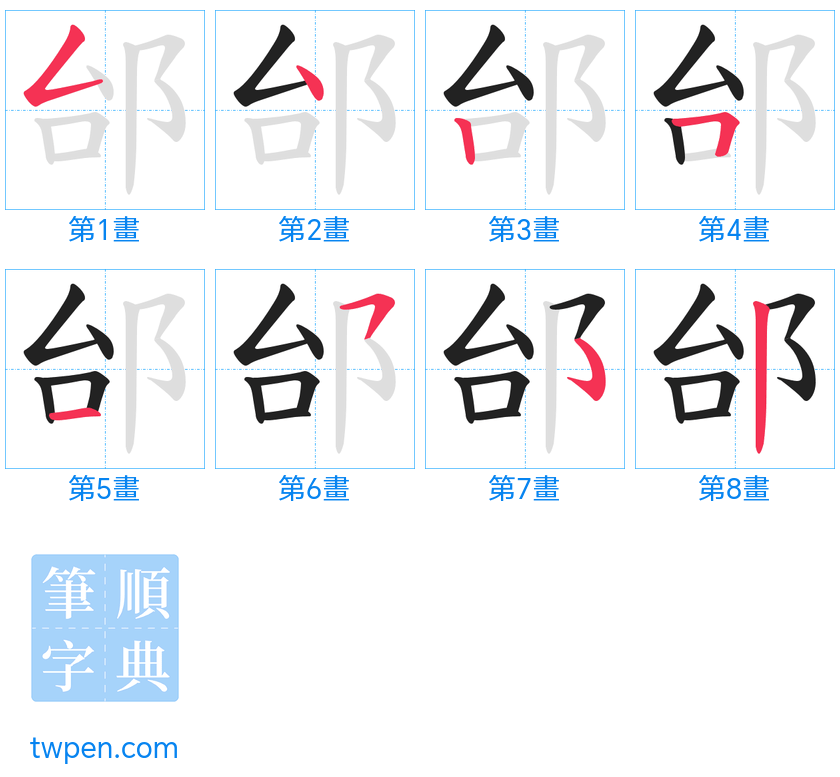 “「邰」的筆畫”