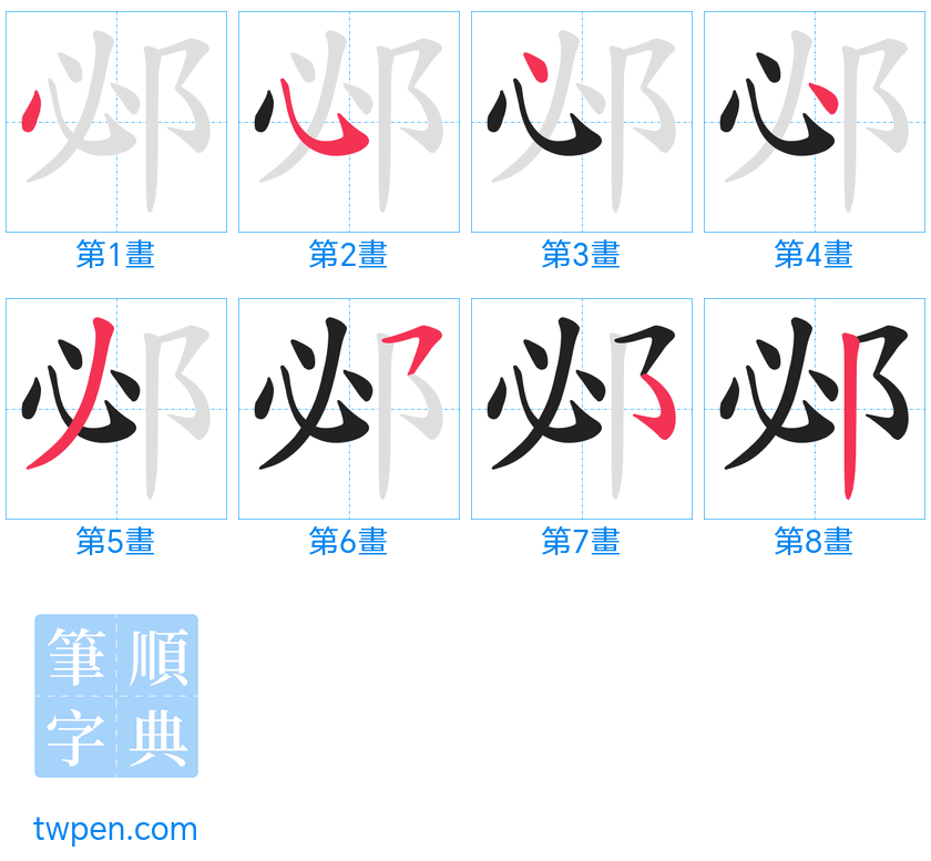 “「邲」的筆畫”