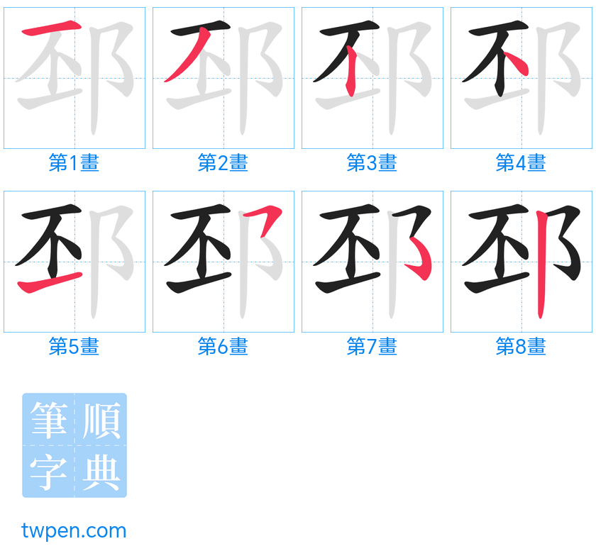 “「邳」的筆畫”