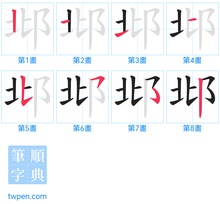 “「邶」的筆畫”