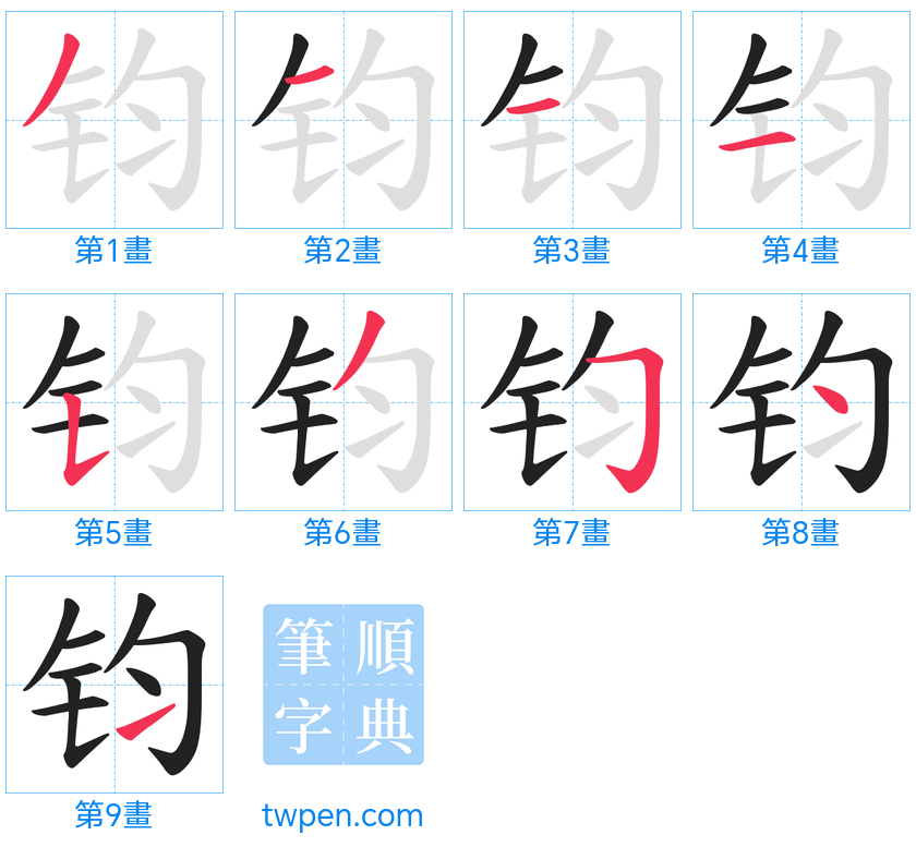 “「钧」的筆畫”