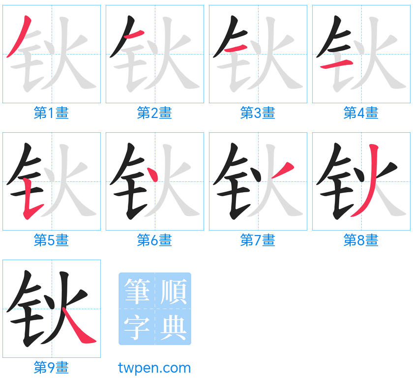 “「钬」的筆畫”