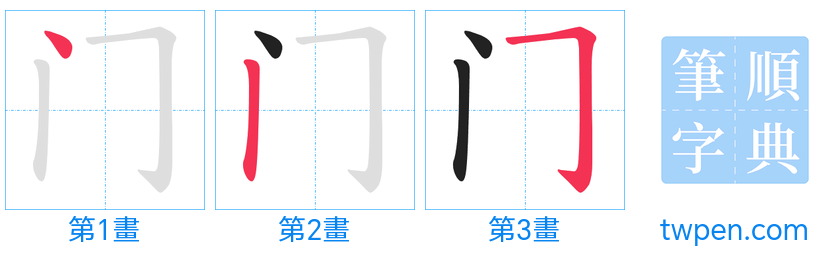“「门」的筆畫”