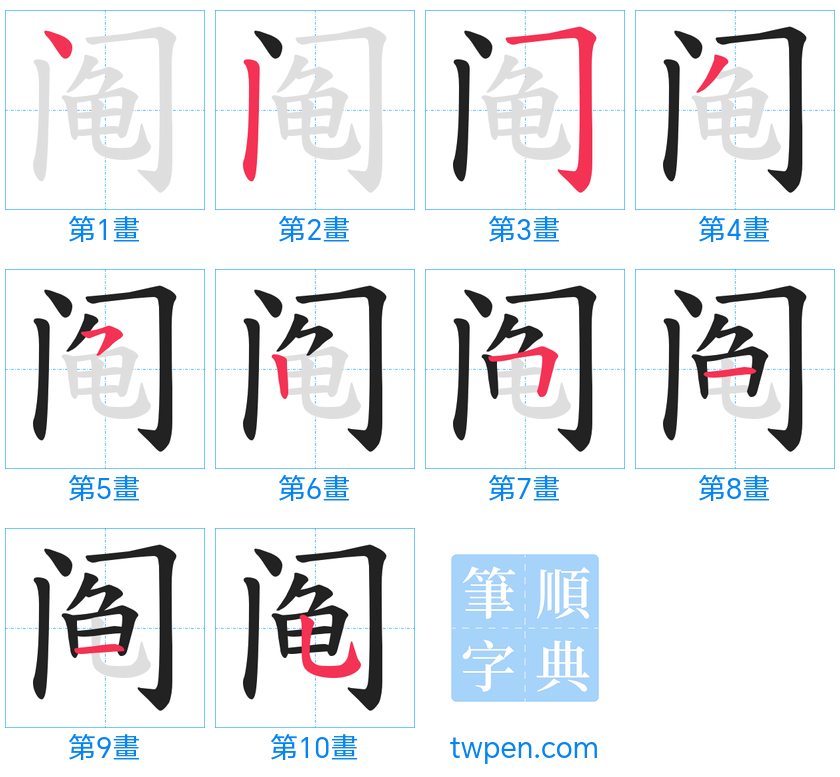 “「阄」的筆畫”