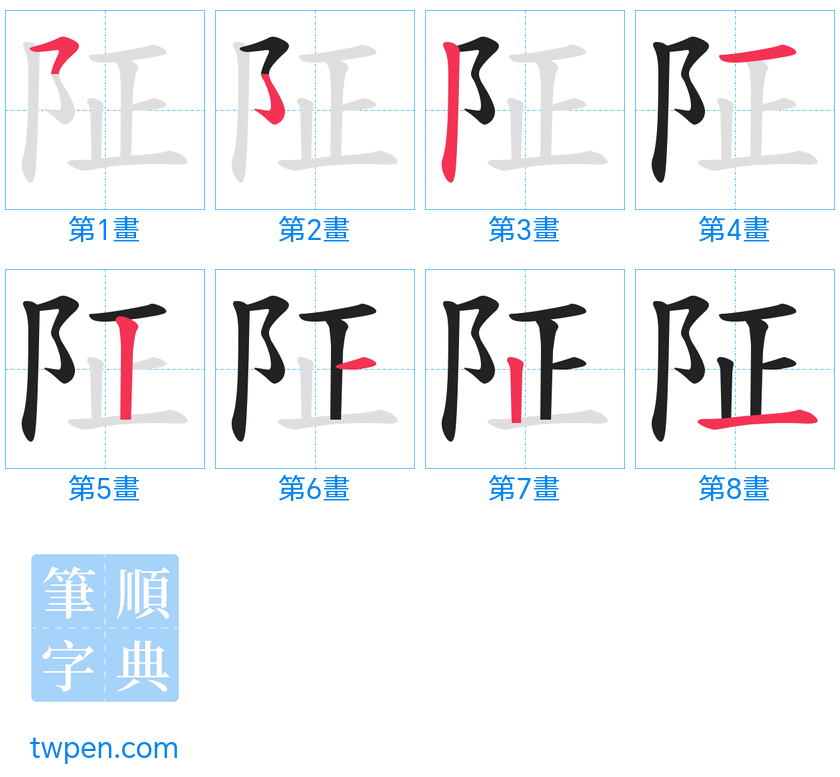 “「阷」的筆畫”